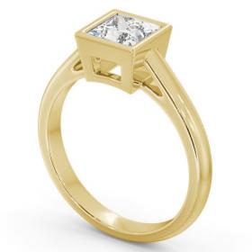 Princess Diamond Bezel Set Engagement Ring 18K Yellow Gold Solitaire ENPR67_YG_THUMB1 