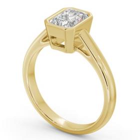 Radiant Diamond Bezel Set Engagement Ring 18K Yellow Gold Solitaire ENRA23_YG_THUMB1 