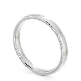 Ladies Plain Flat Side Court Wedding Ring 9K White Gold WBF33_WG_THUMB1 