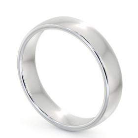 Mens Plain Double Comfort Wedding Ring 9K White Gold WBM46_WG_THUMB1 