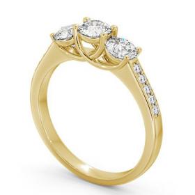 Three Stone Round Diamond Trilogy Ring 9K Yellow Gold with Channel Set Side Stones TH2S_YG_THUMB1 