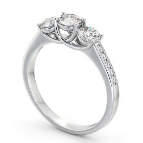 Three Stone Round Diamond Trilogy Ring Platinum with Channel Set Side Stones TH2S_WG_THUMB1 