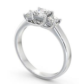 Three Stone Princess Diamond Sweeping Prongs Ring 9K White Gold TH1_WG_THUMB1 