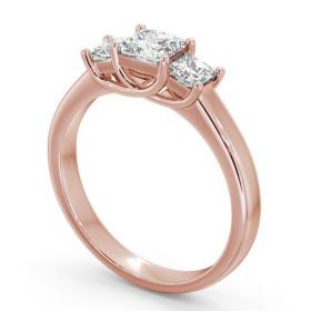Three Stone Princess Diamond Sweeping Prongs Ring 9K Rose Gold TH1_RG_THUMB1 
