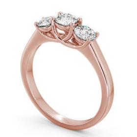 Three Stone Round Diamond Sweeping Prongs Ring 9K Rose Gold TH2_RG_THUMB1 