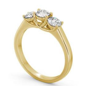 Three Stone Round Diamond Sweeping Prongs Ring 18K Yellow Gold TH2_YG_THUMB1 