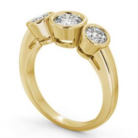 Three Stone Round Diamond Bezel Set Ring 18K Yellow Gold TH8_YG_THUMB1 