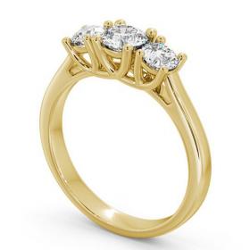 Three Stone Round Diamond Sweeping Prongs Ring 9K Yellow Gold TH13_YG_THUMB1 