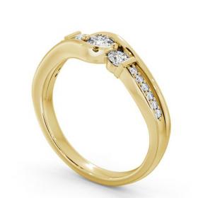 Three Stone Round Diamond Channel Set Ring 9K Yellow Gold with Channel Set Side Stones TH22_YG_THUMB1 