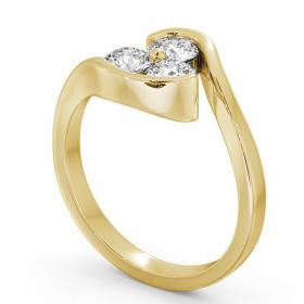 Three Stone Round Diamond Trilogy Ring 9K Yellow Gold TH24_YG_THUMB1 