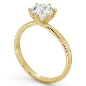 Round Diamond Twisted Head Engagement Ring 9K Yellow Gold Solitaire ENRD22_YG_THUMB1 