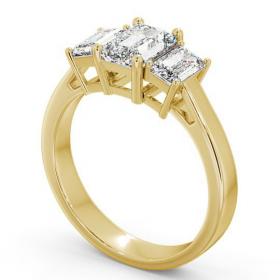 Three Stone Emerald Diamond Trilogy Ring 9K Yellow Gold TH16_YG_THUMB1 