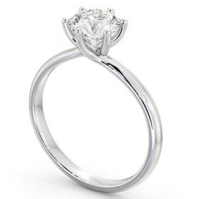 Round Diamond Twisted Head Engagement Ring 18K White Gold Solitaire ENRD22_WG_THUMB1 