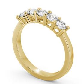 Five Stone Round Diamond Prong Set Ring 18K Yellow Gold FV1_YG_THUMB1 
