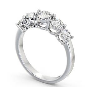 Five Stone Round Diamond Graduating Design Ring 18K White Gold FV4_WG_THUMB1 