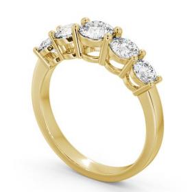 Five Stone Round Diamond Graduating Design Ring 18K Yellow Gold FV4_YG_THUMB1 