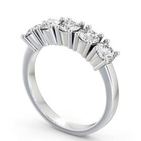 Five Stone Round Diamond Prong Set Ring 18K White Gold FV5_WG_THUMB1 
