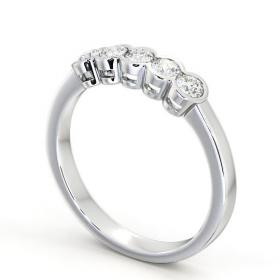 Five Stone Round Diamond Bezel Set Ring 18K White Gold FV7_WG_THUMB1 