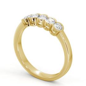 Five Stone Round Diamond Bezel Set Ring 18K Yellow Gold FV7_YG_THUMB1 