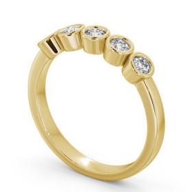 Five Stone Round Diamond Bezel Set Ring 18K Yellow Gold FV9_YG_THUMB1 