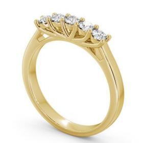 Five Stone Round Diamond Prong Set Ring 18K Yellow Gold FV11_YG_THUMB1 