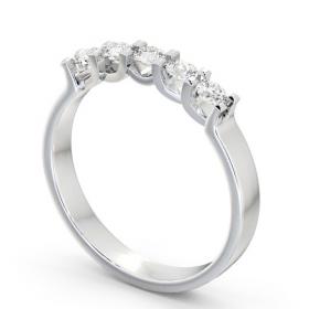 Five Stone Round Diamond Sweeping Prongs Ring 18K White Gold FV12_WG_THUMB1 