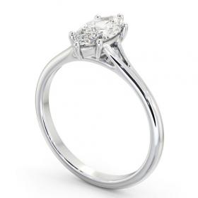 Marquise Diamond Floating Head Design Engagement Ring 18K White Gold Solitaire ENMA31_WG_THUMB1 