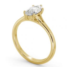 Marquise Diamond Floating Head Design Engagement Ring 18K Yellow Gold Solitaire ENMA31_YG_THUMB1 