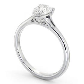 Pear Diamond Floating Head Design Engagement Ring Platinum Solitaire ENPE30_WG_THUMB1 