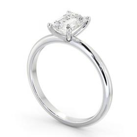 Emerald Diamond Sleek 4 Prong Engagement Ring 18K White Gold Solitaire ENEM49_WG_THUMB1 
