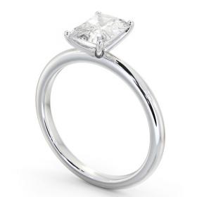 Radiant Diamond Sleek 4 Prong Engagement Ring 18K White Gold Solitaire ENRA37_WG_THUMB1 