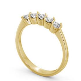 Five Stone Round Diamond Open Bezel Style Ring 18K Yellow Gold FV18_YG_THUMB1 