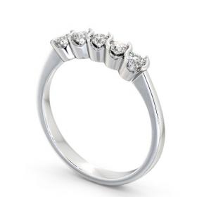 Five Stone Round Diamond Open Bezel Style Ring Platinum FV18_WG_THUMB1 