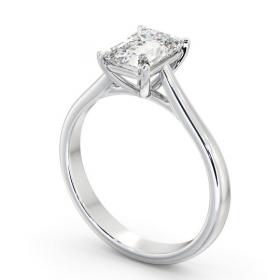 Emerald Diamond Classic 4 Prong Engagement Ring 18K White Gold Solitaire ENEM50_WG_THUMB1 