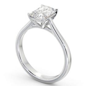 Radiant Diamond Classic 4 Prong Engagement Ring 18K White Gold Solitaire ENRA38_WG_THUMB1 