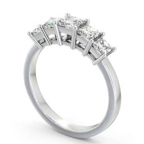 Five Stone Princess Diamond Graduating Design Ring 18K White Gold FV3_WG_THUMB1 