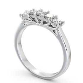 Five Stone Princess Diamond Elegant Style Ring 18K White Gold FV13_WG_THUMB1 