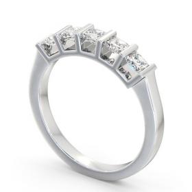 Five Stone Princess Diamond Tension Set Ring 18K White Gold FV14_WG_THUMB1 