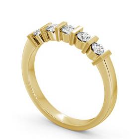 Five Stone Round Diamond Tension Set Ring 18K Yellow Gold FV6_YG_THUMB1 