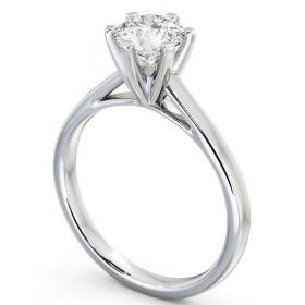 Round Diamond Cathedral Style Engagement Ring 18K White Gold Solitaire ENRD24_WG_THUMB1 