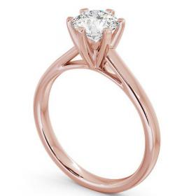 Round Diamond Cathedral Style Engagement Ring 18K Rose Gold Solitaire ENRD24_RG_THUMB1 