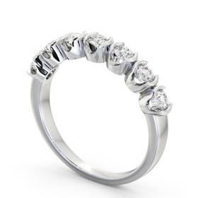 Seven Stone Round Diamond Open Bezel Style Ring 18K White Gold SE11_WG_THUMB1 