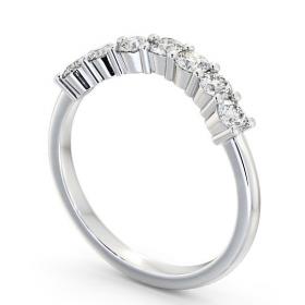 Seven Stone Round Diamond Curved Setting Ring 18K White Gold SE12_WG_THUMB1 