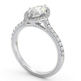 Halo Marquise Diamond Classic Engagement Ring 18K White Gold ENMA33_WG_THUMB1 
