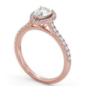 Halo Pear Diamond Classic Engagement Ring 18K Rose Gold ENPE32_RG_THUMB1 