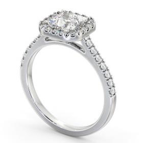 Halo Princess Diamond Traditional Engagement Ring 18K White Gold ENPR89_WG_THUMB1 