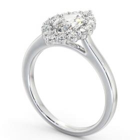 Halo Marquise Diamond Elegant Style Engagement Ring 18K White Gold ENMA34_WG_THUMB1 