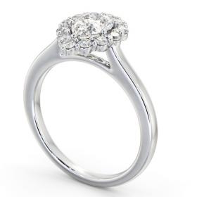 Halo Pear Diamond Elegant Style Engagement Ring 18K White Gold ENPE33_WG_THUMB1 