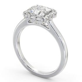 Halo Princess Diamond Elegant Style Engagement Ring 18K White Gold ENPR94_WG_THUMB1 