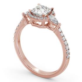 Halo Asscher with Pear Diamond Engagement Ring 18K Rose Gold ENAS47_RG_THUMB1 
